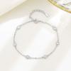 Pulsera Elegante de Plata Esterlina S925 Combinable con Todo de Burbujas con Diamantes Pequeños Joyería Novedosa de Nicho Pulsera Redonda Simple Accesorios Personalizados