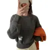 Suéter Pulóver Suave y Esponjoso Estilo Coreano Reductor de Edad para Mujer Otoño/Invierno 2026 Nuevo Top de Punto Estilo Holgado Perezoso
