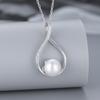 Millón de mujeres transfronterizas DIY accesorios de cuidado vacíos colgante de perla de agua dulce plata s925 collar colgante fabricantes de joyería