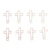 Clips de papel de notas musicales de dibujos animados, clips de papel con forma de elemento musical, clips de papel electrochapados en oro rosa, suministros de papelería para oficina