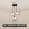 Lámpara de Comedor Lámpara de Araña de Lujo Ligero Lámpara de Cristal Tres Cabezas Simple Moderna Mesa de Comedor Barra Cubierta Redonda Creativa Lámparas de Cocina