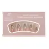 Adesivos de Unha Vestíveis de Alta Qualidade, Manicure Clareadora, Adesivos de Unha Sexys de Celebridade da Internet, Adesivos de Manicure com Estampa de Leopardo Francesa, Unhas Pré-Fabricadas