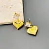 Brincos de Zircônia em Formato de Coração Femininos Novo Estilo, Brincos de Luxo, Design de Nicho, Brincos Únicos e Estilosos