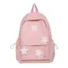 Mochila Bonita para Menina, Fofa para Estudante do Ensino Médio, Bolsa para Estudante do Ensino Fundamental, Mochila Estilosa Coreana Japonesa com Estrelas Venda por Atacado