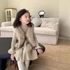 Vestido para niña 2025 Primavera Nuevo Bebé Sensación de Alta Suave Suéter de Lana Vestido de Princesa Moda Casual