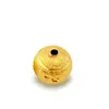 Venta al por mayor Accesorios de joyería DIY chapados en oro real Cuentas sueltas Pulsera de oro arena vietnamita Accesorios de cuentas redondas esmeriladas