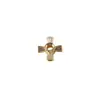 Chapado en cobre 18k color plata grueso preservador de color micro-incrustado circón agujero grande hueco cuentas espaciadoras pulsera DIY abalorios accesorios de joyería cristal