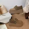 Zapatos de Frijol para Persona Perezosa de Otoño Zapatos Casuales Mujer 2026 Moda Solo Aumento Interno de Altura CM Nuevo 7 Personas Bajas Casuales Slip-ons