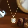 Cadena Elegante para Clavícula con Baño de Oro Real y Circonita para Mujer, Diseño de Nicho, Collar Vintage Francés Barroco de Perlas de Agua Dulce