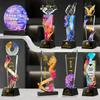 Trofeo Personalizado para Empleados Destacados, Souvenir Creativo Cristal Reunión Anual de la Empresa, Personalización de Copa de Vidrio Atmosférica de Alta Gama