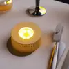 Lâmpada Giratória Base de Cristal com Gravação Interna 3D Luz Noturna Luminosa Caixa de Música LED Presente Criativo Venda por Atacado