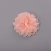 Estilo coreano estampado en caliente punto gasa flor pequeña tela hecha a mano zapatos sombreros accesorios de ropa DIY decoración de flor de cabeza para niños materiales auxiliares