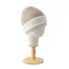 Venta al por mayor del fabricante Otoño e Invierno 100% Lana Doble Capa Doble Cara Bloque de Color Engrosada Tejido de Punto Trenzado Unisex Gorros Cálidos en Stock