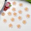 Nuevos colores de primavera estampado flor de durazno accesorios para joyería de uñas resina pendientes de botón diy paquete de materiales para joyería de uñas