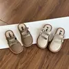 2026 Novo Estilo Sapatos Preguiçosos Sapatos Birkenstock Meio Calce em Linho Mules de Bico Fechado Sandálias de Verão Femininas para Exterior
