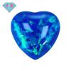 Anillo de ópalo sintético con forma de corazón de melocotón, gema Huagang, piedra desnuda, ópalo artificial, ópalo azul, superficie #5G2