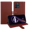 Capa Flip de Couro Genuíno com Porta-Cartões e Suporte Anti-Queda para Realme 9/10/11/12 Pro/Pro+