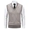 Chaleco de Punto sin Mangas Ropa Interior para Hombre Otoño e Invierno Cálido Delgado Chaleco de Punto Chaqueta para Hombre M63-P22