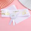Moda Europea y Americana Insignia de Tirante para Novia Próxima a Casarse Set de 2 Piezas Fiesta de Boda Novia y Novio Insignia de Encaje