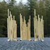 Soporte de bambú Estilo chino Creación de paisaje Decoración de boda Diseño de escena Pared de fondo Accesorios de decoración Creación ambiental Poste de tubo de bambú Balsa de bambú