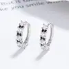 Brincos de strass femininos prata 925 novo design de personalidade da moda senso de design Brincos de strass temperamento de vento frio joia de orelha