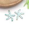 1 Pingente Pingente Aço Inoxidável Eletrogalvanizado a Vácuo Esmaltado Dupla Face Colorido Gota de Óleo Estrela do Mar Oceânica Acessórios de Joalheria DIY