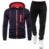 2026 Novo Conjunto de Moletom com Capuz e Zíper Cardigan Primavera e Outono Calças Esportivas Calças Longas de Outono Conjunto de Duas Peças