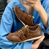 Bestseller Europeo 2026 Modelo Nuevo Piel Genuina Retro Planos Zapatos de Entrenamiento Alemanes para Mujer, Bloques de Color Zapatos Deportivos Casuales Europeos
