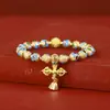 Pulsera de cloisonné gris fragante de Pekín, pulsera de esmalte cloisonné, pulsera bulliciosa de esmalte de color para pareja, novias, flores, regalo para hombres y mujeres