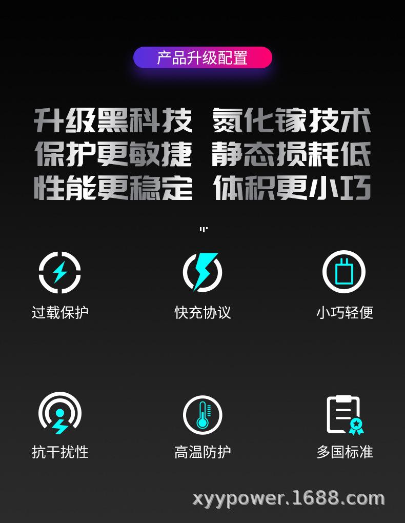 氮化镓PD65W可换头带线
