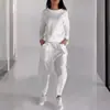 Conjunto de Pantalones Casuales de Color Sólido Deportivos Modernos con Cordones y Múltiples Bolsillos de Moda Otoño 2024 de Comercio Exterior Europeo y Americano