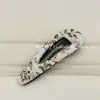 Grampo de Cabelo de Tecido Floral Retrô Estilo Coreano com Design Doce e Elegante de Gota d'Água Vazada, Presilha Lateral para Franja