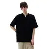 Camiseta de Manga Corta con Cuello en V de Diseño Desestructurado Retro Americano para Hombres y Mujeres, Verano Limpio Holgada Casual Moderna Marca Top