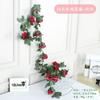 Flor Artificial Flor Multicabezal Ratán de Flores Flor Falsa Pared Ratán de Tubería de Agua Adorno para Arco de Boda Enredadera de Rosas