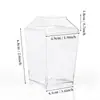 En stock taza cuadrada taza redonda múltiples tazas de postre taza para pudín taza para mousse plato cuchara de plástico desechable Amazon
