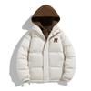 Abrigo acolchado de algodón de dos piezas falsas para hombre, otoño e invierno, grueso, de pana, acolchado de algodón, moderno, holgado, juvenil, chaqueta acolchada de algodón, abrigo a prueba de frío
