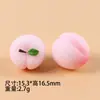 Colgante de manzana estéreo de resina acrílica artificial lindo al por mayor para collar, pulsera y llavero DIY.