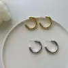 Pendientes Coreanos de Círculo Semicírculo Sólido Forma de C Moda Simple Tendencia Exquisitos Más Vendidos Pendientes de Aro Transfronterizos