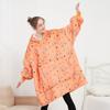 Lazer em Casa Europeu e Americano tamanho plus size Manta Preguiçosa Quente com Capuz Personalizada Flange Lã de Cordeiro Camisola com Forro Duplo de Fleece Transfronteiriço