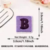 Parches bordados cuadrados transfronterizos con 26 letras y números en inglés para ropa y sombreros, parches decorativos versátiles y de moda con adhesivo termofusible