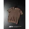 Camisa Polo, camisa de malha, camiseta de manga curta para homens, gola de lapela, decote V, listrada, estilo old money, negócios, verão, atacado de fábrica transfronteiriço