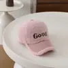 Gorra de béisbol para niños de 3 a 8 años, nuevo estilo otoño e invierno, gorra cálida de felpa para niños, gorra versátil con letras transfronteriza para niñas