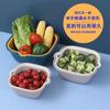 [Juego de 6 Canastas Coladoras] Fregadero de Verduras de Doble Capa Canasta Coladora de Cocina Multiusos Canasta para Frutas Doméstica Almacenamiento