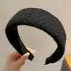 Diadema de Esponja Color Café Otoño Invierno para Mujer Estilo Coreano Uso Diario Versátil Diadema Alta para la Frente para Lavarse la Cara Atadura de Pelo Pinza para el Cabello