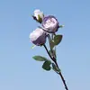 Flor Artificial Rosa Galho Curto Ellie Valentine Rosa Pequena Flor Falsa Flor de Seda Decoração de Casa Decoração de Estúdio de Casamento Flor
