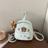 Mochila Estilo Coreano Bolinhas Ins Fofa Menta Fresca Bolinhas Ursinho Alta Aparência Para o Trabalho Grande Capacidade Mochila