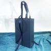 Caixa de papel de jóias de moda azul marinho Forro de veludo de couro de imitação Caixa de jóias multiuso Colar de laço de fita Caixa de conjunto de caixa