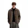 Suéter de botones estilo granero retro americano, unisex, para otoño e invierno, con un ambiente relajado y casual, tejido de punto holgado