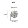 Plata Pura 999 Retro 3D Hilo de Plata Duro Bola de Hilo Patrón de Moneda de Cobre Cuentas Espaciadoras Patrón Ruyi Cuerda Trenzada DIY Cuentas de Cristal