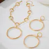 Pendientes y Conjunto de Collar Geométricos Grandes Exagerados Personalizados de Venta Caliente Transfronteriza Adecuados para que las Mujeres los Usen en Fiestas Callejeras